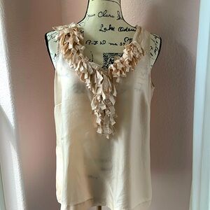 J Crew embellished silk top